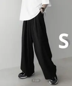 ルーズアンノウンアウトタックドレープワイドパンツ