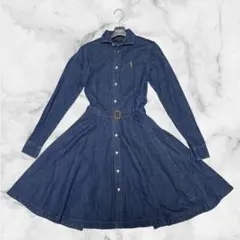 美品✨POLO RALPH LAUREN デニム フレアワンピース　Aライン