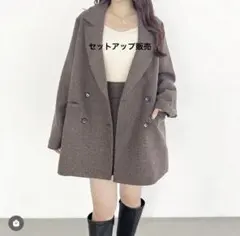 Heather 2点セット テーラード ジャケット スカート セットアップ 