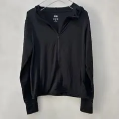 E1674 UNIQLO レディース UVパーカーブラック Mのサムネイル