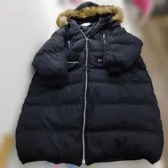 【き517】ブラック　ロングダウンジャケット