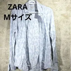 ZARA MAN スリムフィット 長袖シャツ M 水色/白