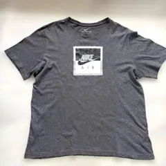 【NIKE】ナイキ AIR ボックスロゴ 半袖 Tシャツ グレー Lサイズ