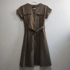 女の子　女児　ワンピース　カーキ　140cm