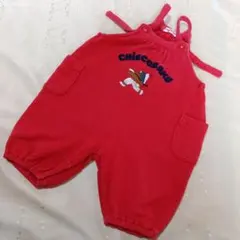 CHIEKOSAKU ミキハウス　オーバーオール　ロンパース　90のサムネイル