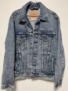 リーバイス プレミアム デニム ジャケット ダメージ加工 サボテン 刺繍 M