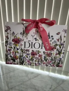 Dior 花柄ショッパー ピンクリボン