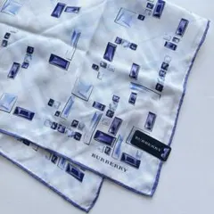 【新品未使用】BURBERRY バーバリー 大判 シルク スカーフ ハンカチ ⑧