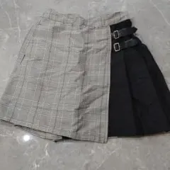 チェック柄2wayスカート/ショートパンツ160