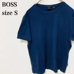 ヒューゴボス REGULAR FIT 半袖Tシャツ 表ワッフル生地 ネイビー