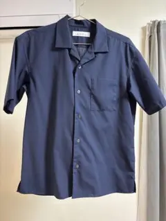 GREEN LABEL RELAXING ネイビー　開襟シャツ　sサイズ