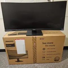 【使用1年】34インチ曲面　Philips 346B1C/11 画面割れ