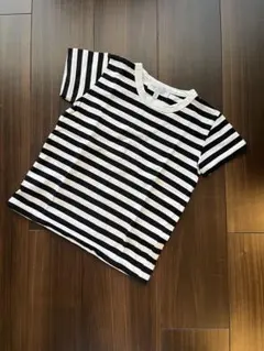 agnès b. 半袖Tシャツ 6歳 黒白ストライプ