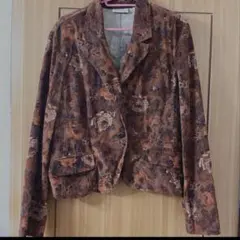 海外古着 花柄 コーデュロイ ジャケット