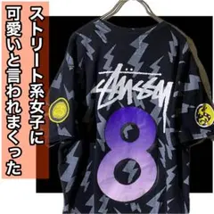 女子から好印象(説明欄に体験談あり)⬛️人気ロゴ盛り合わせ⬛️ステューシー⬛️Tシャツ