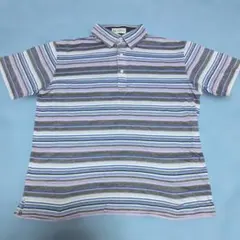 HIROKO KOSHINO メンズ 半袖シャツLサイズ 美品！マルチボーダー