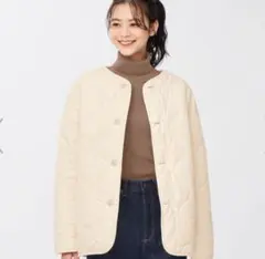 オーバーサイズ2wayボアブルゾン キルティング