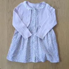 ビケットクラブ　重ね着風ワンピース　春　ピンク　110