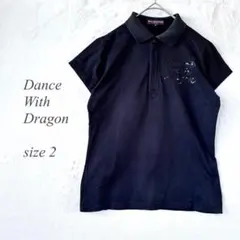 Dance With Dragon 半袖ポロシャツ 2 黒ゴルフウェア 1462のサムネイル