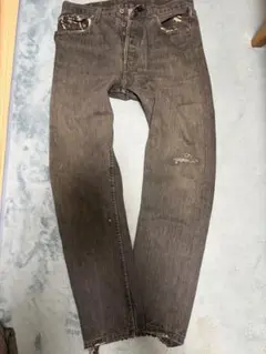 80s Levi's ブラックデニム　先染め　us製