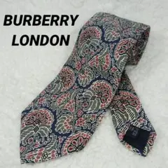 BURBERRY LONDON　バーバリーロンドン　ネクタイ　総柄　シルク
