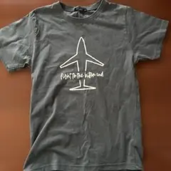 SHISKY 飛行機プリント Tシャツ グレー 160cmのサムネイル