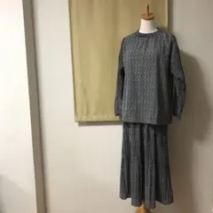 新品❕natural mist 長袖ブラウス　ロングスカート　セットアップ