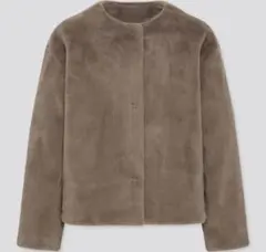 スムースヤーンフリースノーカラージャケット（長袖）Sサイズ