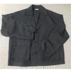 ジーユーパンツスーツ セットアップ ネイビー