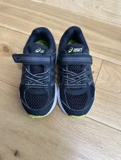 asics キッズ スニーカー ブラック/ライム