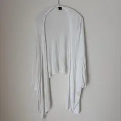 白 ドルマンカーディガン ボレロ 薄手ニット 夏 羽織り【ONESIZE】