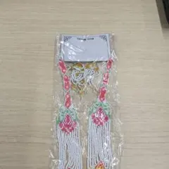 【インド骨董品】エスニック調 ビーズネックレス＆ピアスセット
