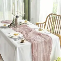 ウェルカムスペース　くすみピンク　結婚式　ウェディング　前撮り　テーブルクロス