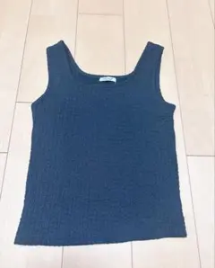 しまむら タンクトップ ノースリーブ ブラック 黒