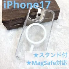ESR　iPhone17 ケース　透明クリア　MagSafe対応　隠しスタンド付