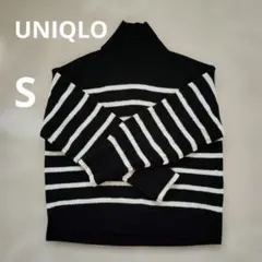 【値下げ】UNIQLO ボーダータートルネックニット セーターS
