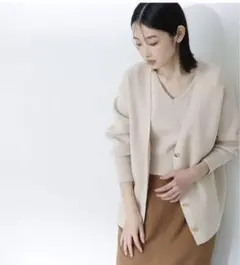 【新品】ナチュラル ビューティー ベーシック ボクシーカーデ＆コンパクトベスト