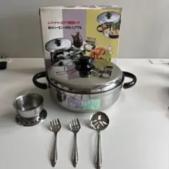 おかわりくん　湯豆腐鍋　25cm 中子　スプーン　フォーク付きのサムネイル