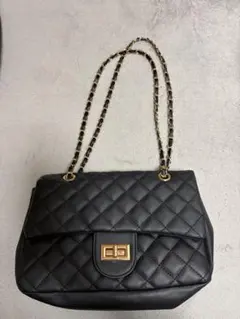 archive キルティングチェーンバッグ　ブラック