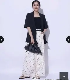 Arpege story ドライワイドパンツ ブラック 新品タグ付 - メルカリ