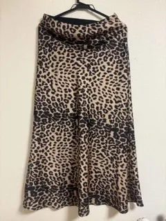 レオパード柄　ロングスカート