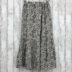 【 LOWRYS FARM 】アフリカンワンティアードスカート ゼブラ柄