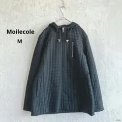 Moilecole フード付キルティングジャケット【Ｍ】フルジップアップ　黒