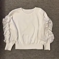 美品ストロベリーフィールズ STRAWBERRY-FIELDS ニット 長袖 白