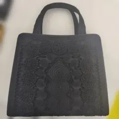 新品未 IWASA イワサ フォーマルバッグ コード刺繍 トート 袱紗付 黒