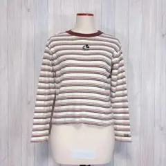 【Heather】長袖 ボーダーTシャツ カットソー ディズニーコラボ ミッキー