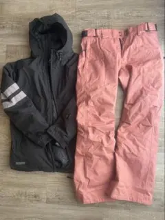 ICEPARDAL スノーボードウェア レディス S ブラック コーラルピンク