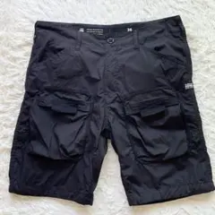 希少 XXLサイズ相当 G-STAR RAW ストレッチ カーゴハーフパンツ 黒のサムネイル
