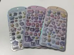 コットンパフィーシール　3枚組