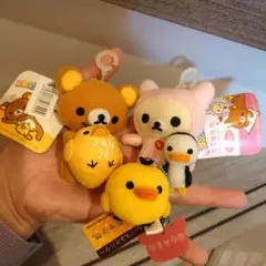 ストラップセット ぬいぐるみ　レア　レトロ　リラックマ ぬいぐるみ 3体セット